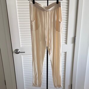 Eberjey Cream Drawstring Lounge Joggers